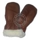 Kids Leather Mittens Various Colors Highly Warmth